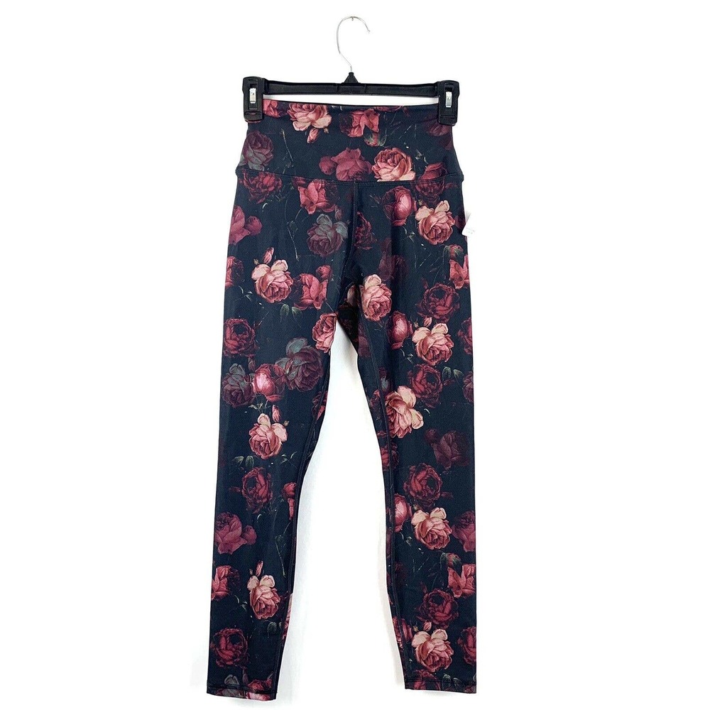 Reebok rose printed ankle lenth leggings small